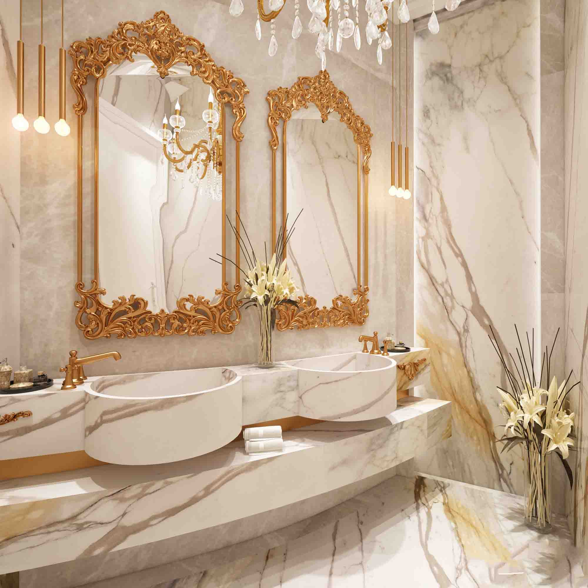 Calacatta Borghini Marble Bathroom