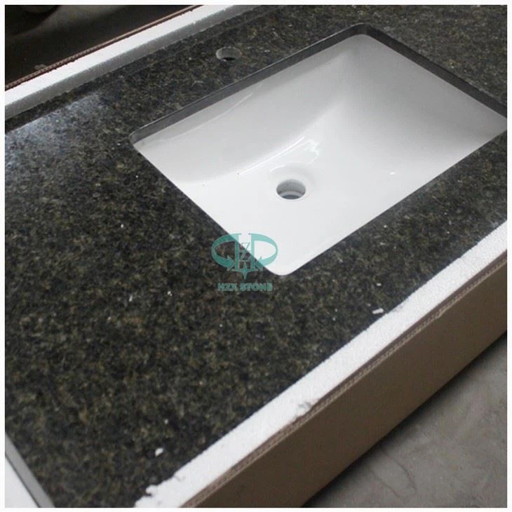 Uba Tuba Green Granite twalèt vanite tèt